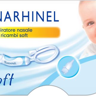 Narhinel Aspiratore Nasale per Neonati e Bambini con 2 Ricambi Morbidi