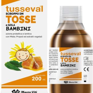 Marco Viti Sciroppo Tosse e Gola Bambini Tusseval, Multicolore