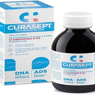 Curasept Collutorio 0.05, 200 Millilitri, Alleviamento della sensibilità, Senza alcol