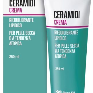 Marco Viti Ceramidi Crema, Tubo da 250 ml, Preparazione Topica con 3 Ceramidi, Colesterolo, Fitosteroli, Fosfolipidi e Burro di Karité, Pelle Secca e Sensibile, Senza Profumo e Siliconi