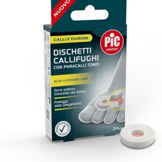Pic Solution Dischetti callifughi con paracalli tondi, confezione mix, 9 pezzi Paracallo Tondo e 15 pezzi Dischetto callifugo