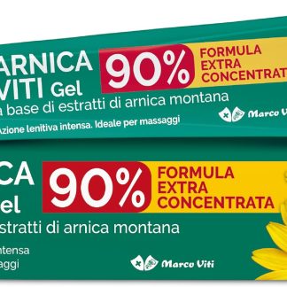 Arnica Viti Gel 90%, 100 ml, Preparato Cosmetico con Estratti di Arnica, Sollievo per Piccoli Traumi Articolari e Dolenzie, Gel a Rapido Assorbimento