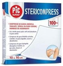 Pic Solution - Pic Stericompress Compresse di Garza Sterili 10x10cm 100 Pezzi - 911147546